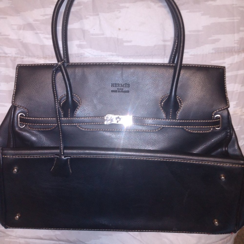 Large Black Hermes Bag